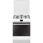 Aragaz mixt Hansa, cuptor electric, 60 cm, 4 arzatoare, display, 8 functii, gril