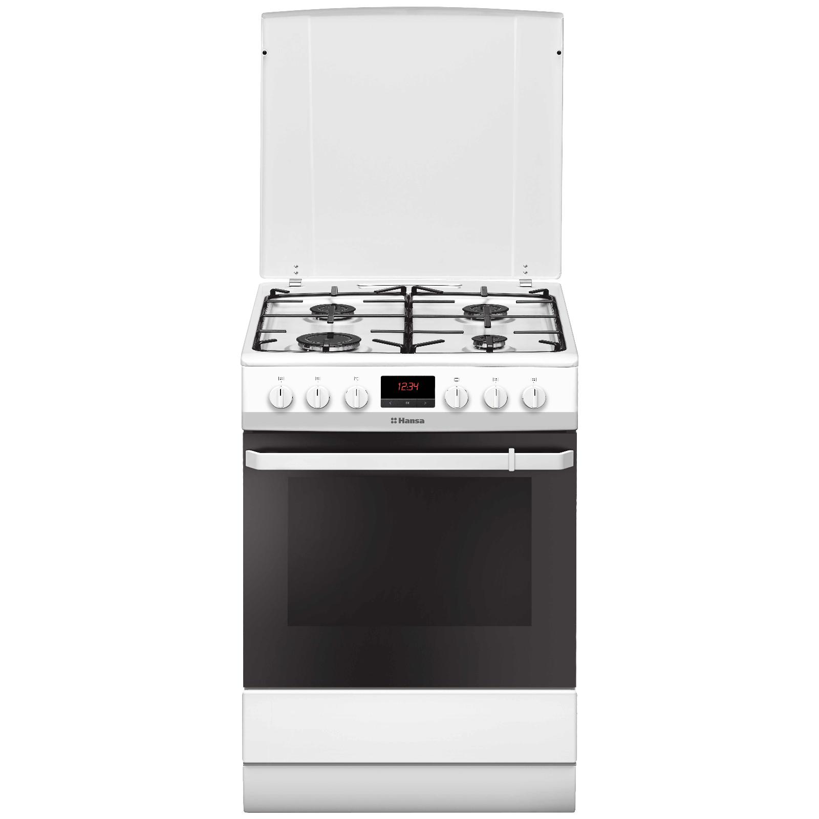 169874_xpcvzrtpym56m5z8.jpg Aragaz mixt Hansa, cuptor electric, 60 cm, 4 arzatoare, display, 8 functii, gril - imagine 1