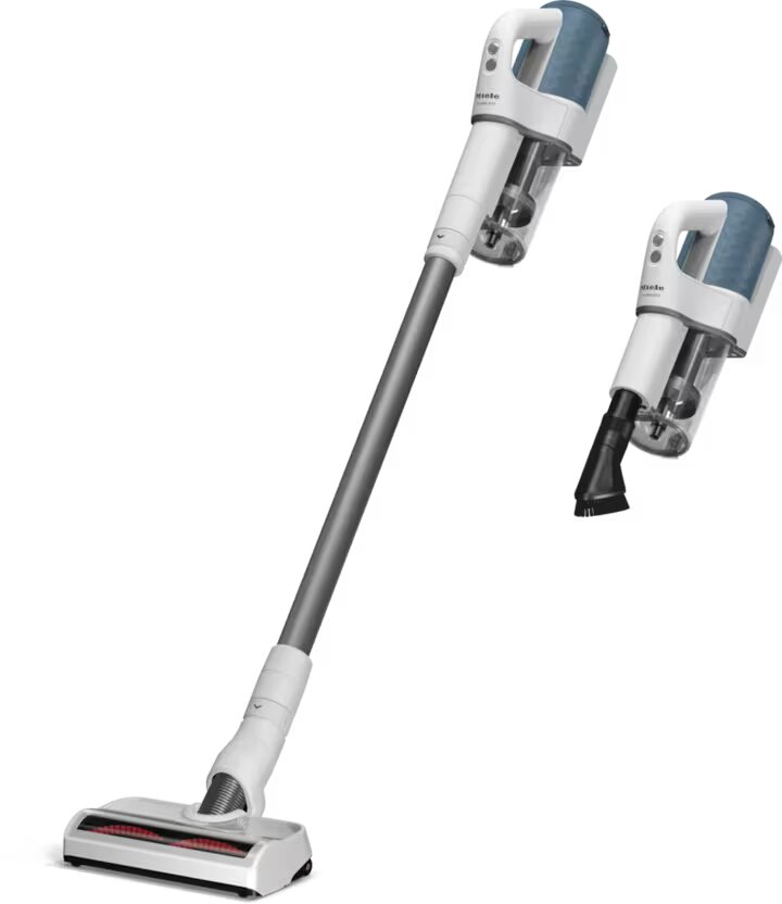 bf-duoflex-hx1-white-bleu-1.jpg Aspirator vertical cu acumulator Miele Duoflex HX1, 0.3 l, autonomie 55 min, Albastru nordic - imagine 1