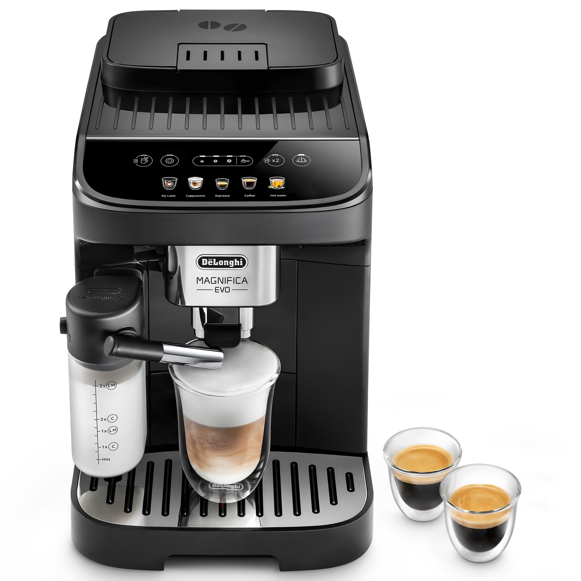 bf-ecam290-61-b-1.jpg Espressor automat De'Longhi Magnifica Evo ECAM 290.61.B, 1450W, 1.8l, 15 bar, sistem LatteCrema, rasnita cu 13 setari, Negru - imagine 1
