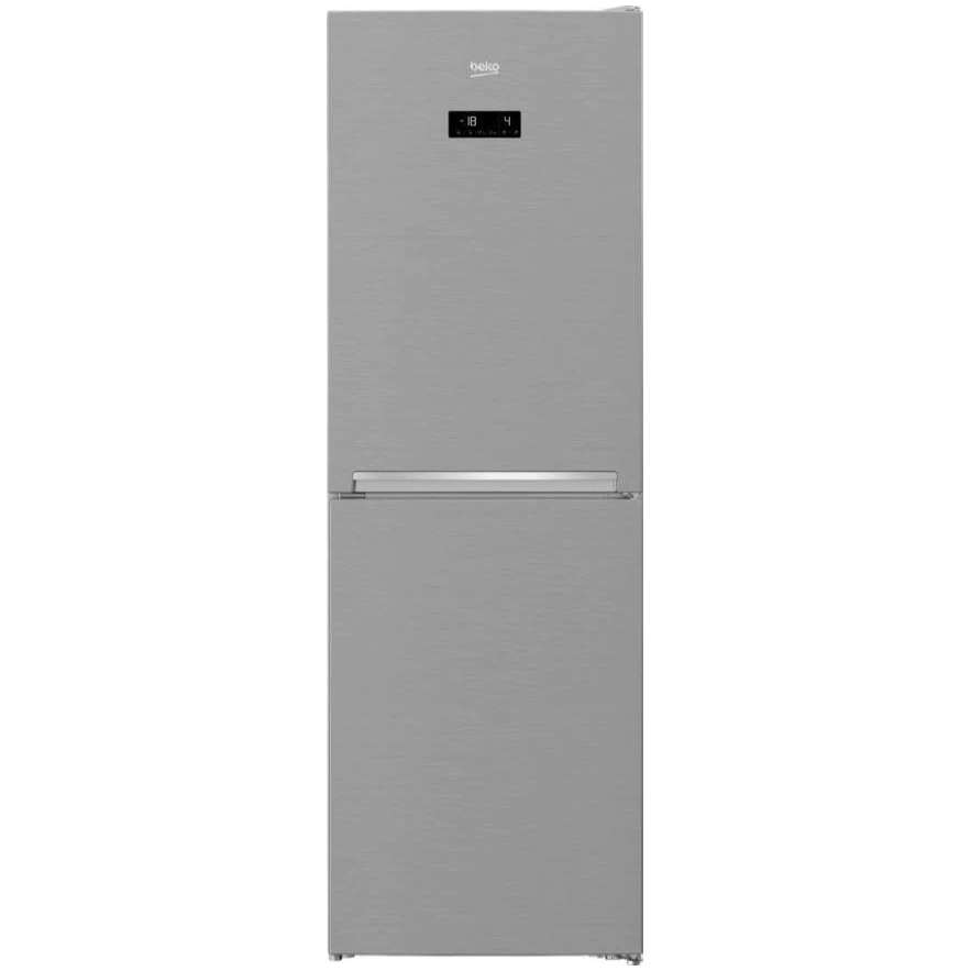 bf-rcna386e40zxbn-1.png Combina frigorifica Beko RCNA386E40ZXBN, 358 l, Clasa E, NeoFrost Dual Cooling, Display Touch Control, H 203 cm, Argintiu - imagine 1