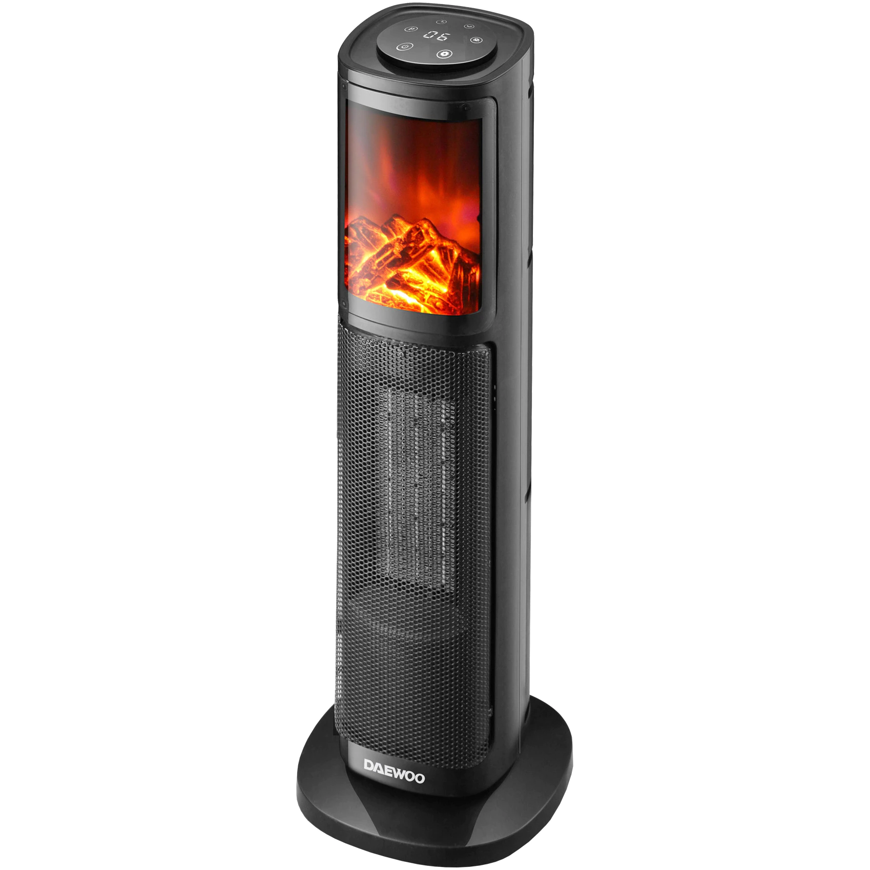 dth2000b_1.png Aeroterma ceramica Daewoo DTH2000B, 2000 W, 2 trepte de putere, Siguranta termica, Protectie la supraincalzire, Display LED, Telecomanda, Indicator luminos, Negru - imagine 1
