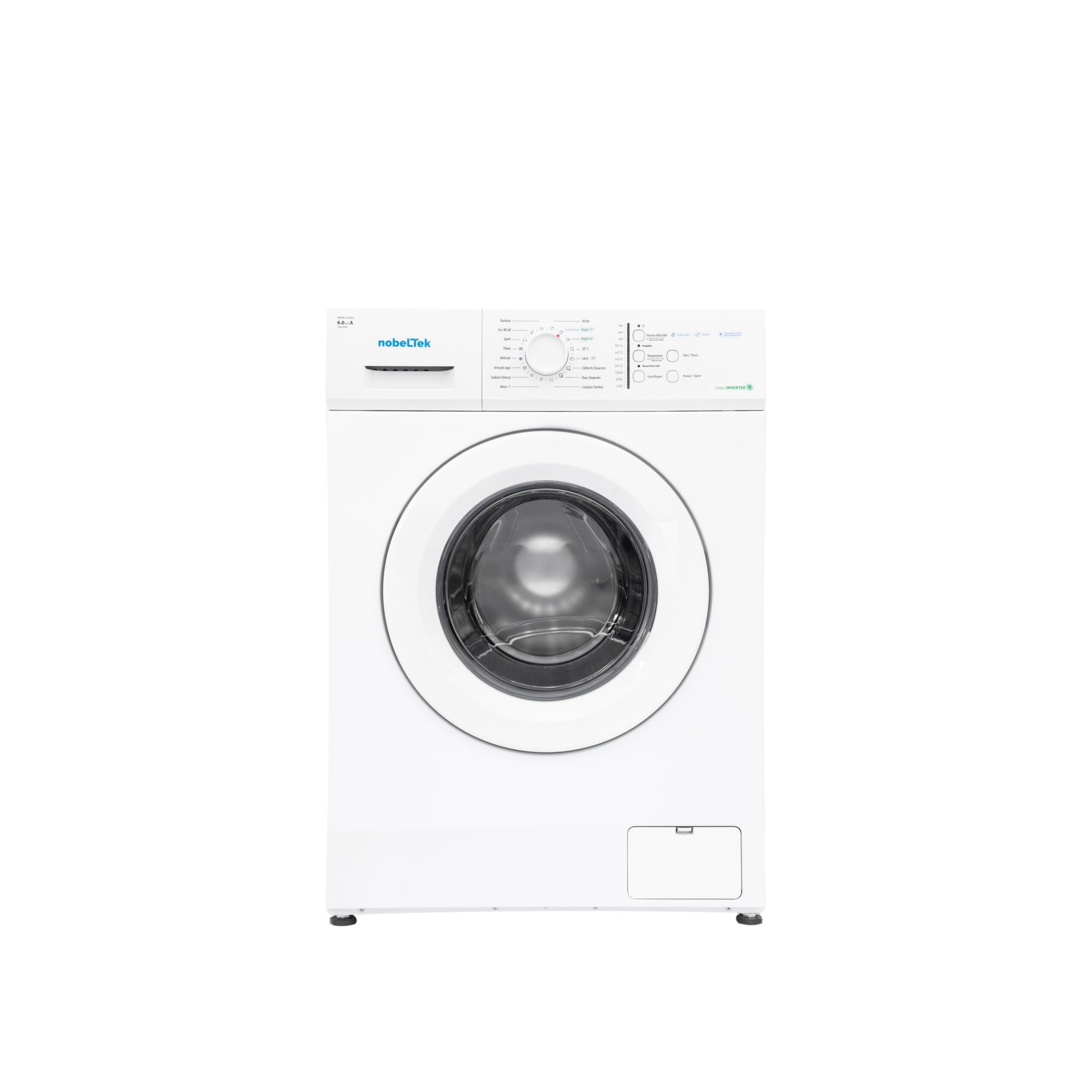 nwm-6100sa_2-scaled-1.jpg Masina de spalat rufe Nobeltek NWM-6100SA, 6 kg, 1000 rpm, clasa energetica A, Motor inverter, 16 programe, program scurt: 15 min, alb - imagine 1