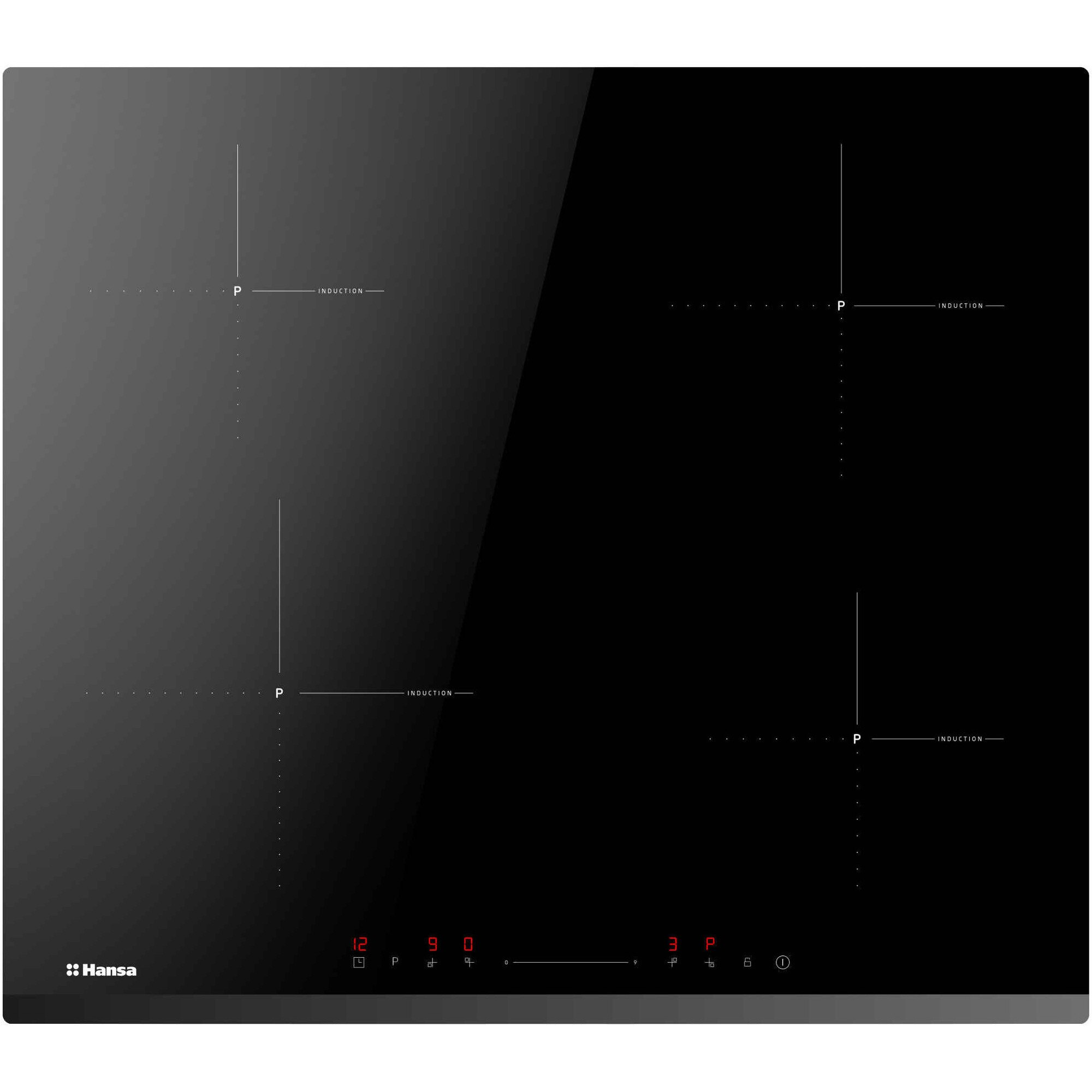 res_1f816f1f7a8909da932209118c227e9d.png Plita incorporabila Hansa BHI68323, Inductie, 4 zone de gatit, Booster, Control touch+/-, Slider cu 9 nivele de putere, Protectie copii - imagine 1