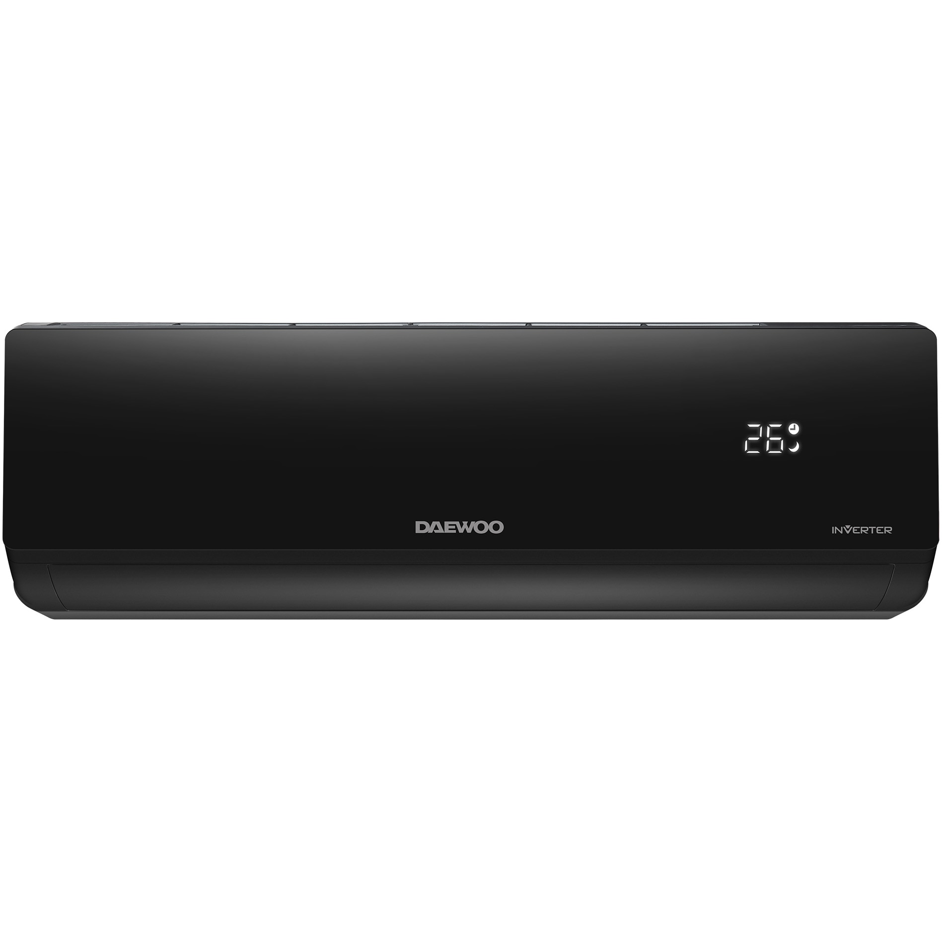 res_2e54c814fd1d1888b0b8c924595aa31c.jpg Aer conditionat Daewoo, 12000 Btu, Inverter, functie WI-FI, Clasa energetica A++, Fara kit de instalare, Negru - imagine 1